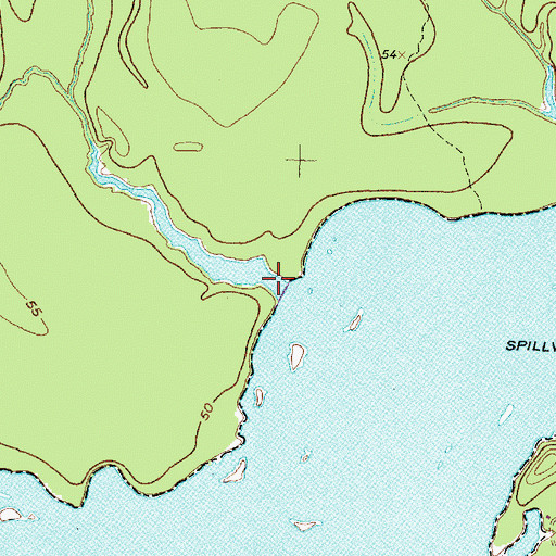 Topographic Map of Bens Branch, TX