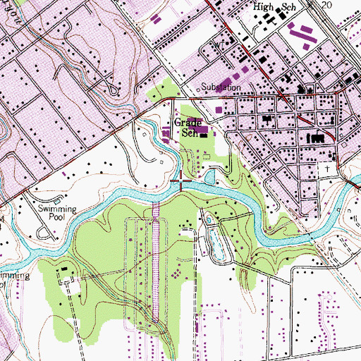 Topographic Map of Benson Bayou, TX