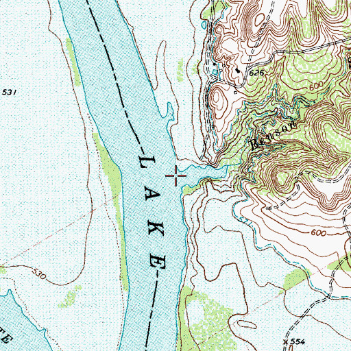 Topographic Map of Benson Slough, TX
