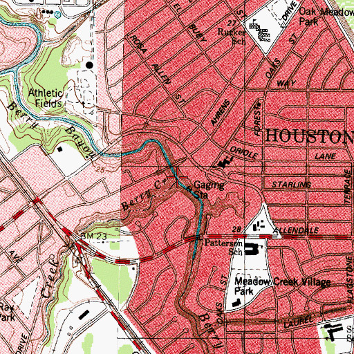 Topographic Map of Berry Creek, TX