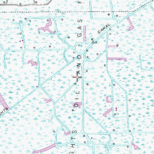 Topographic Map of Bessie Heights Oil and Gas Field, TX