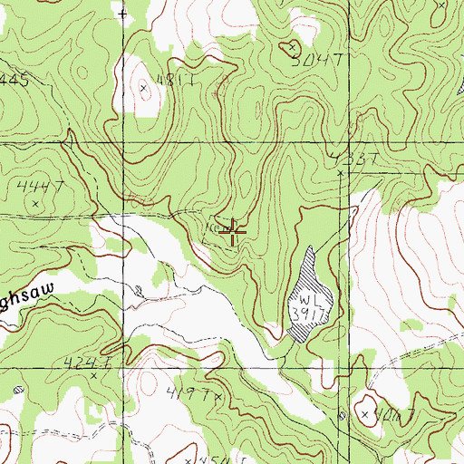 Topographic Map of Bethel Cemetery, TX
