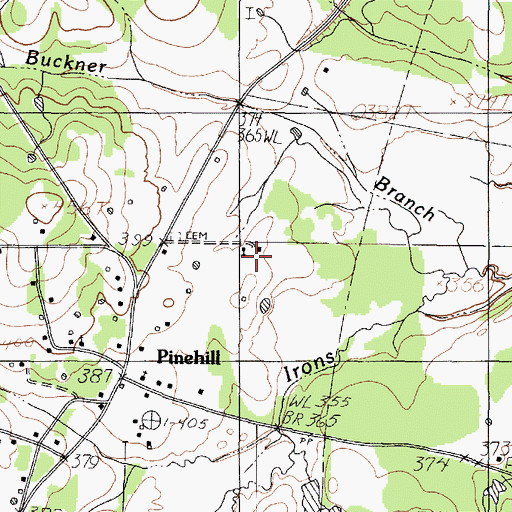 Topographic Map of Bethel Church, TX