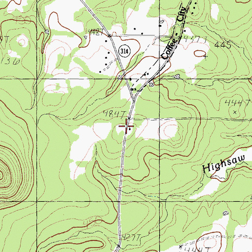 Topographic Map of Bethel Church, TX