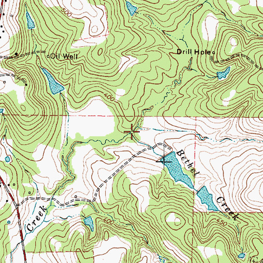 Topographic Map of Bethel Creek, TX