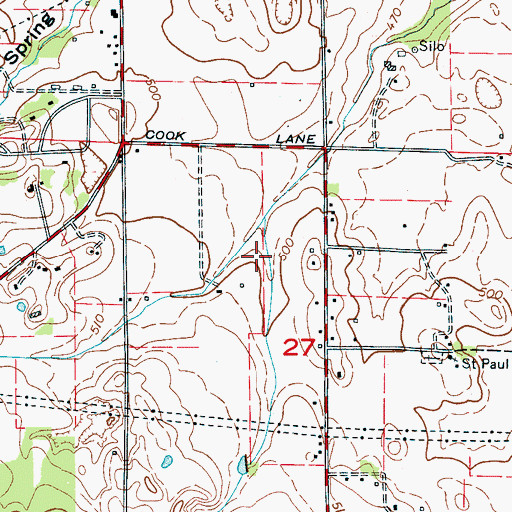Topographic Map of Tuscumbia Valley, AL