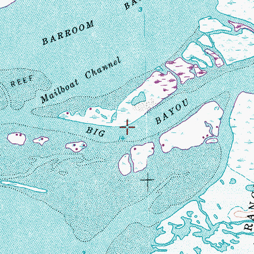 Topographic Map of Big Bayou, TX