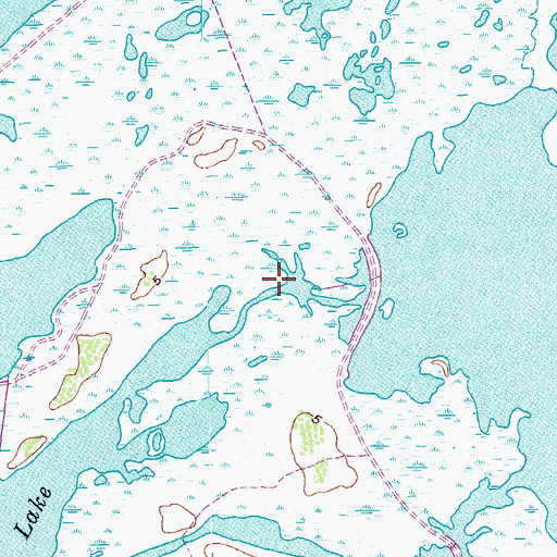 Topographic Map of Big Brundrett Lake, TX