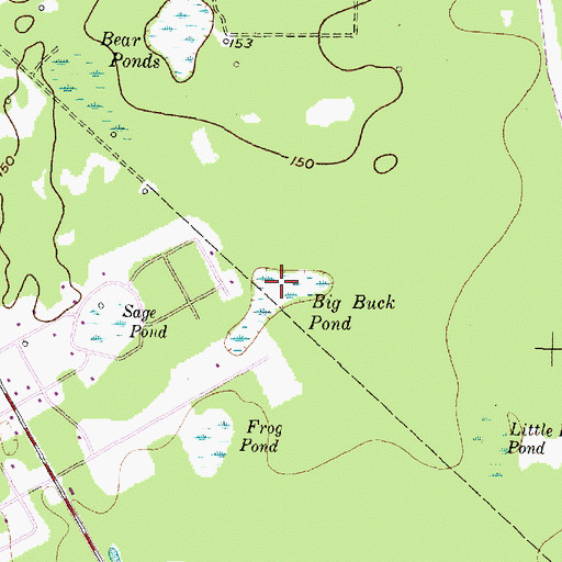 Topographic Map of Big Buck Pond, TX
