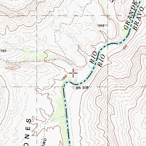 Topographic Map of Big Canyon, TX