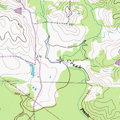 Topographic Map of Big Creek, TX