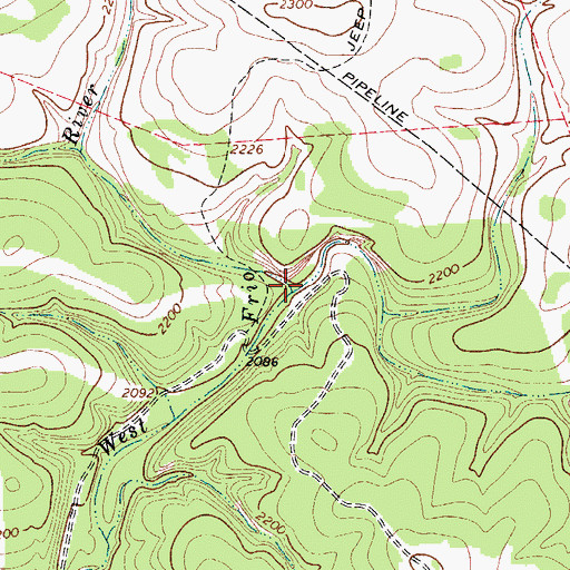 Topographic Map of Big Draw, TX