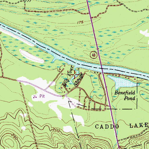 Topographic Map of Big Four Slough, TX