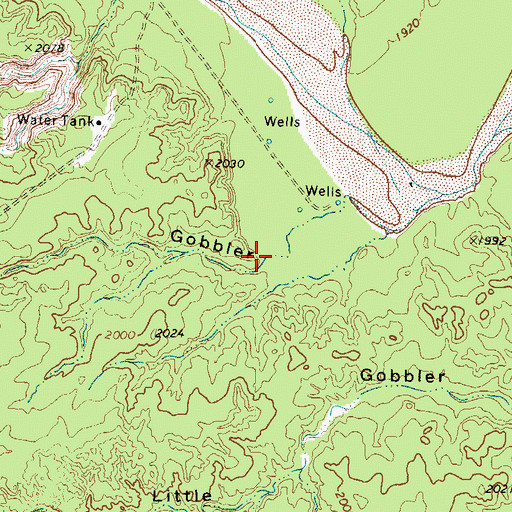 Topographic Map of Big Gobbler, TX