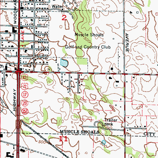 Topographic Map of Victory Missionary Baptist Church, AL