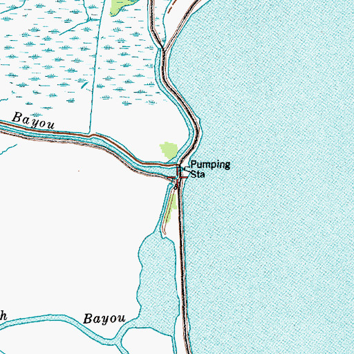 Topographic Map of Big Hog Bayou, TX