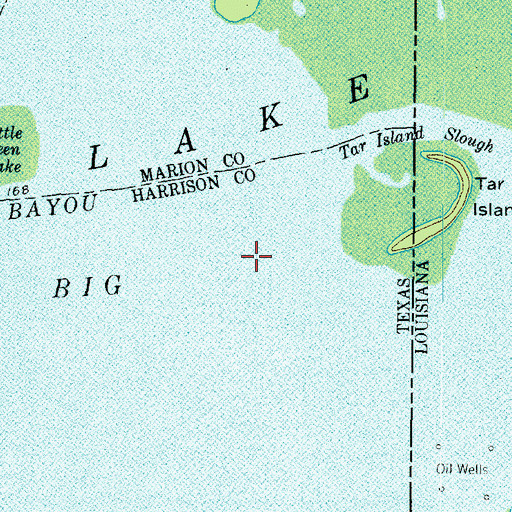 Topographic Map of Big Lake, TX