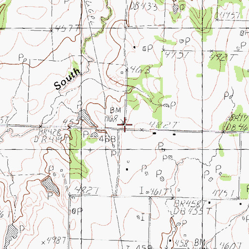 Topographic Map of Big Rock Church, TX