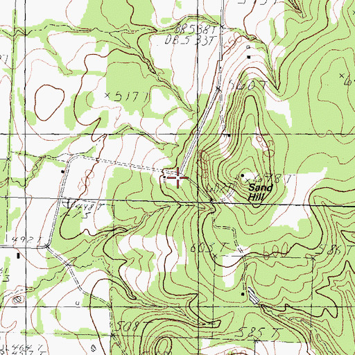 Topographic Map of Big Rock School, TX