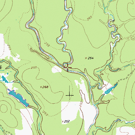 Topographic Map of Big Sandy Branch, TX