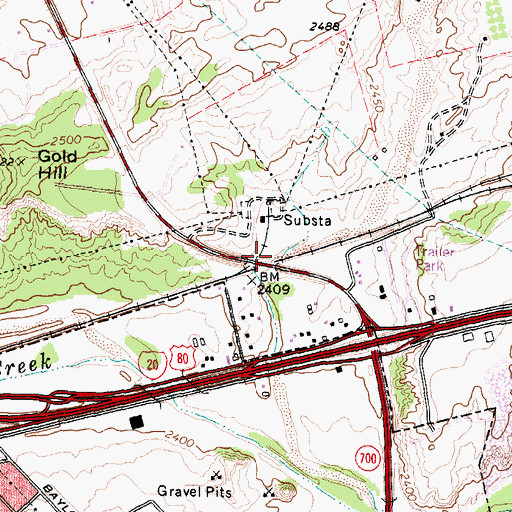Topographic Map of Big Sandy Draw, TX