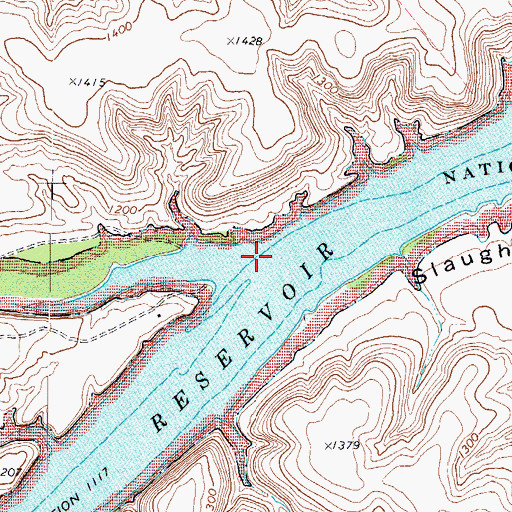 Topographic Map of Big Satan Creek, TX