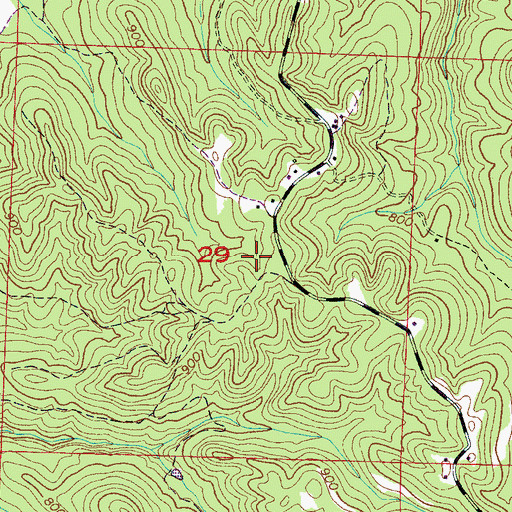 Topographic Map of Waterfall Valley Conservation Club, AL