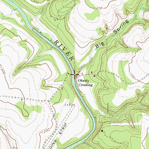 Topographic Map of Big Spring Canyon, TX