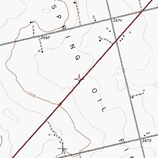 Topographic Map of Big Spring Oil Field, TX