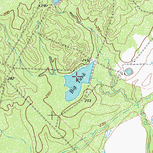 Topographic Map of Big Tank, TX