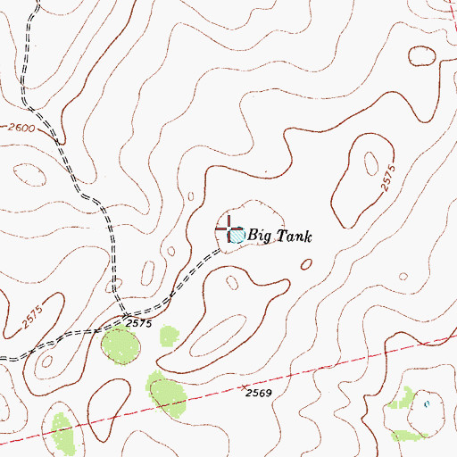 Topographic Map of Big Tank, TX