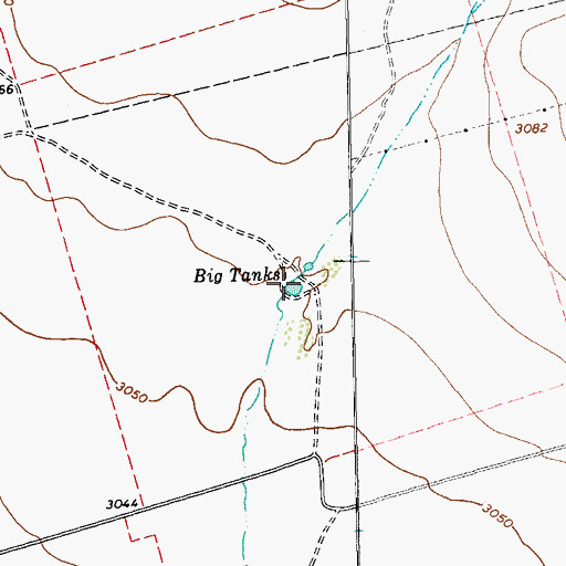 Topographic Map of Big Tanks, TX