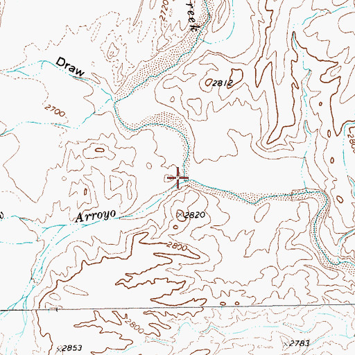 Topographic Map of Big Yellow Arroyo, TX