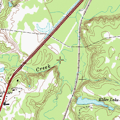 Topographic Map of Bighead Creek, TX