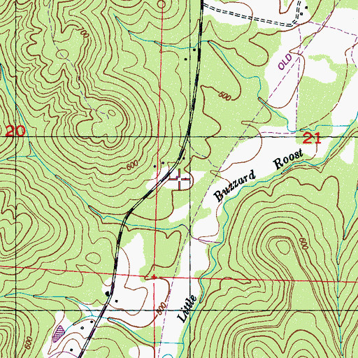 Topographic Map of West Colbert Sportsman Club, AL
