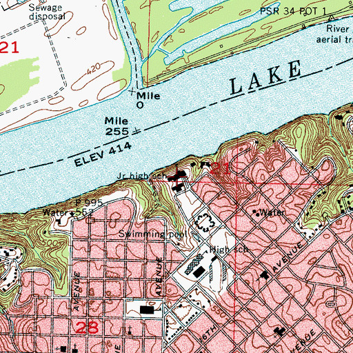 Topographic Map of Wilson Middle School, AL