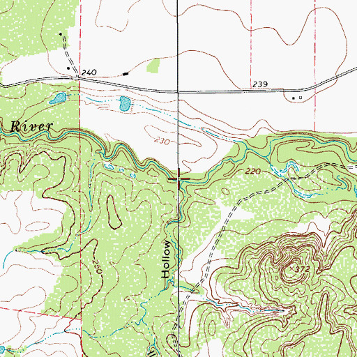 Topographic Map of Black Hill Hollow, TX