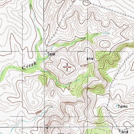 Topographic Map of Black Hills, TX