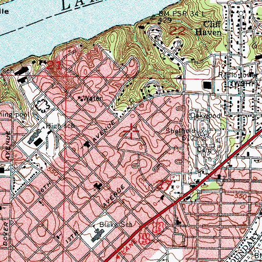 Topographic Map of York Terrace Park, AL