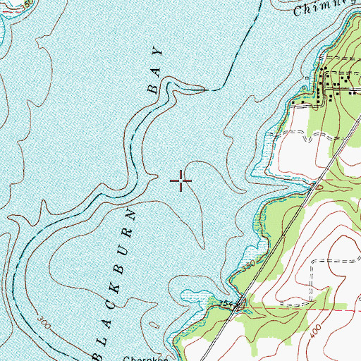 Topographic Map of Blackburn Bay, TX