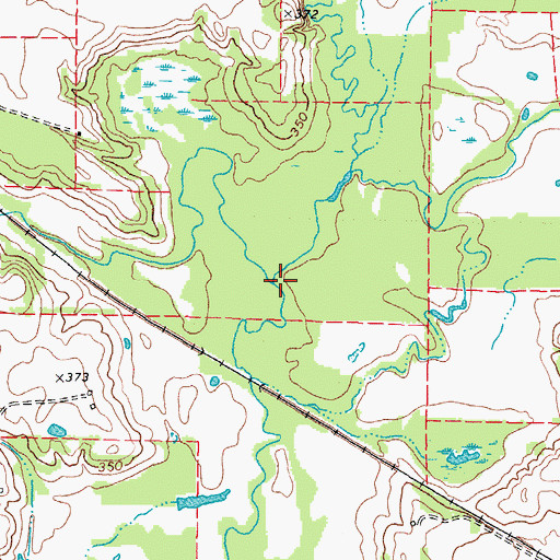 Topographic Map of Blackhawk Creek, TX