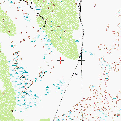 Topographic Map of Black Jack Peninsula, TX