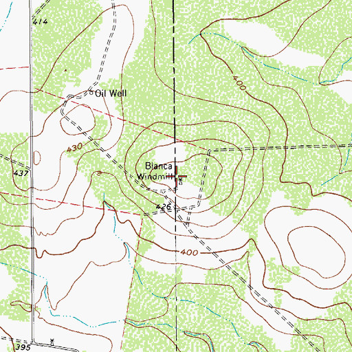 Topographic Map of Blanca Windmill, TX