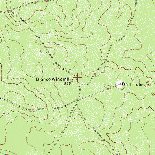 Topographic Map of Blanco Windmill, TX