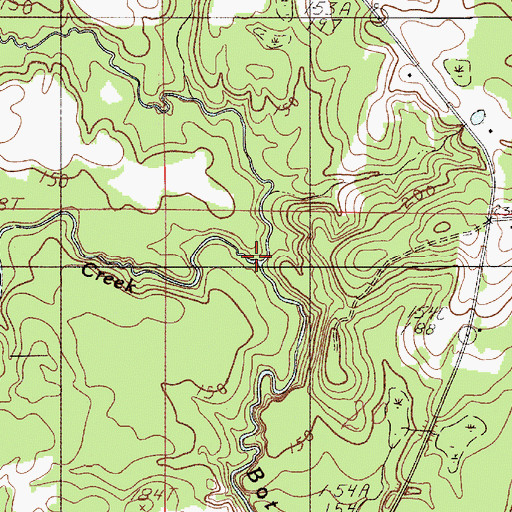 Topographic Map of Ard Creek, AL
