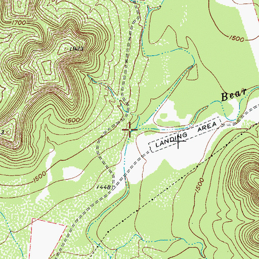 Topographic Map of Blanket Creek, TX