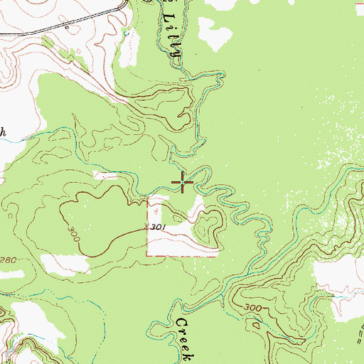 Topographic Map of Blasingame Branch, TX