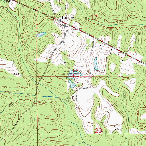 Topographic Map of Baggett Pond, AL