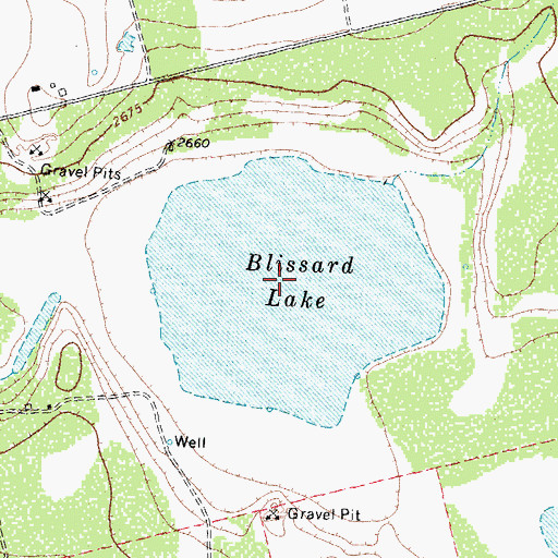 Topographic Map of Blissard Lake, TX