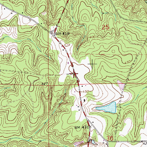 Topographic Map of Beasley School (historical), AL